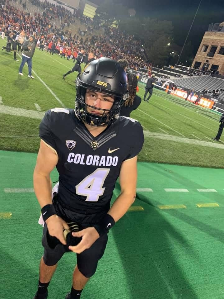 Matt Ryan on the sideline in his Colorado uniform